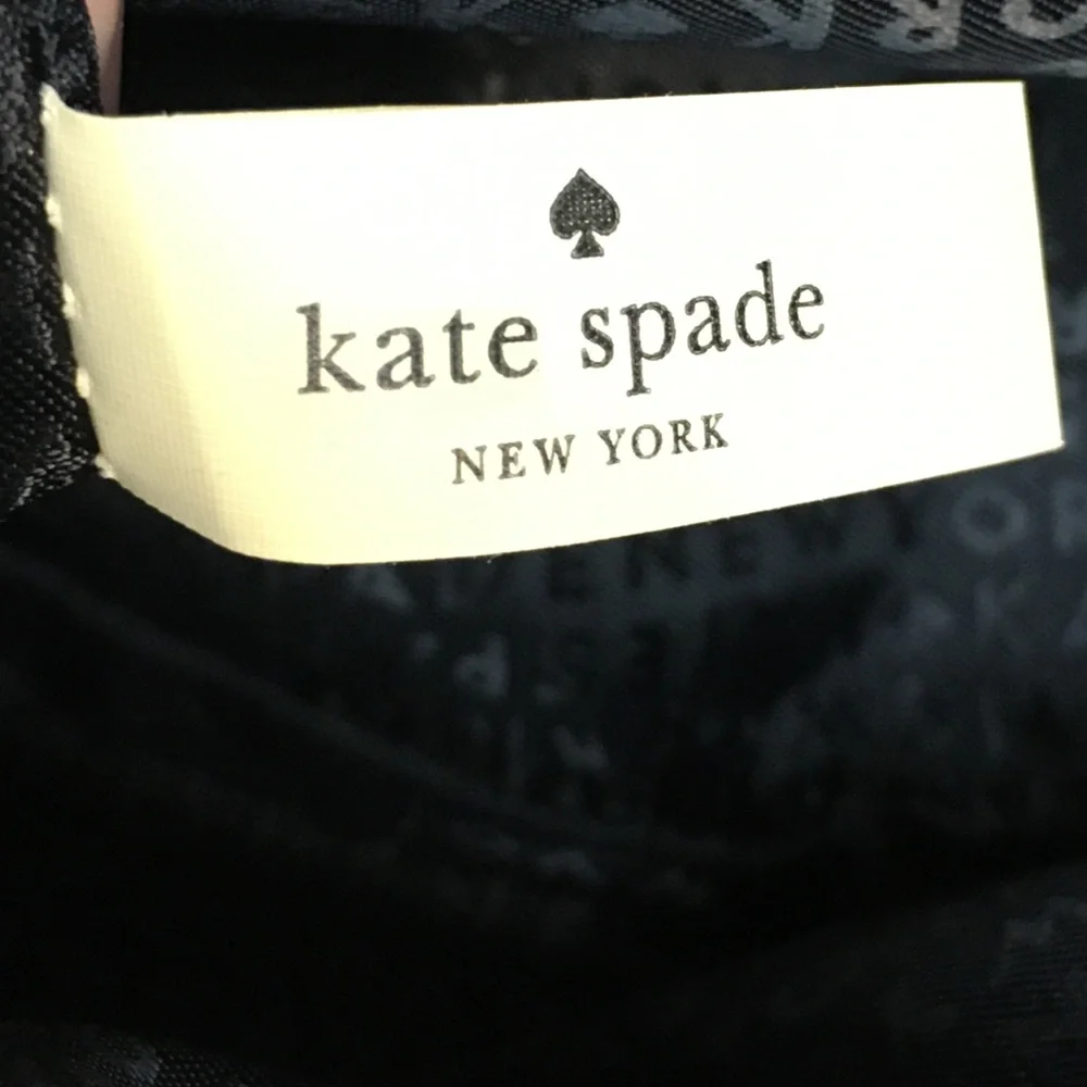 Kate Spade Cow Leather Zipper Backpack Black Gold Classic Preppy - Picture 12 of 15